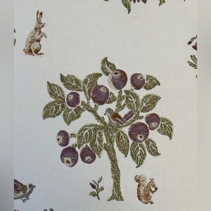 Vintage Kravet Couture Bunny Forest Lilac Brocade Fabric 1 yard